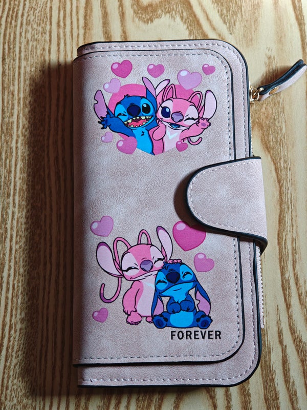 Portefeuille stitch rose