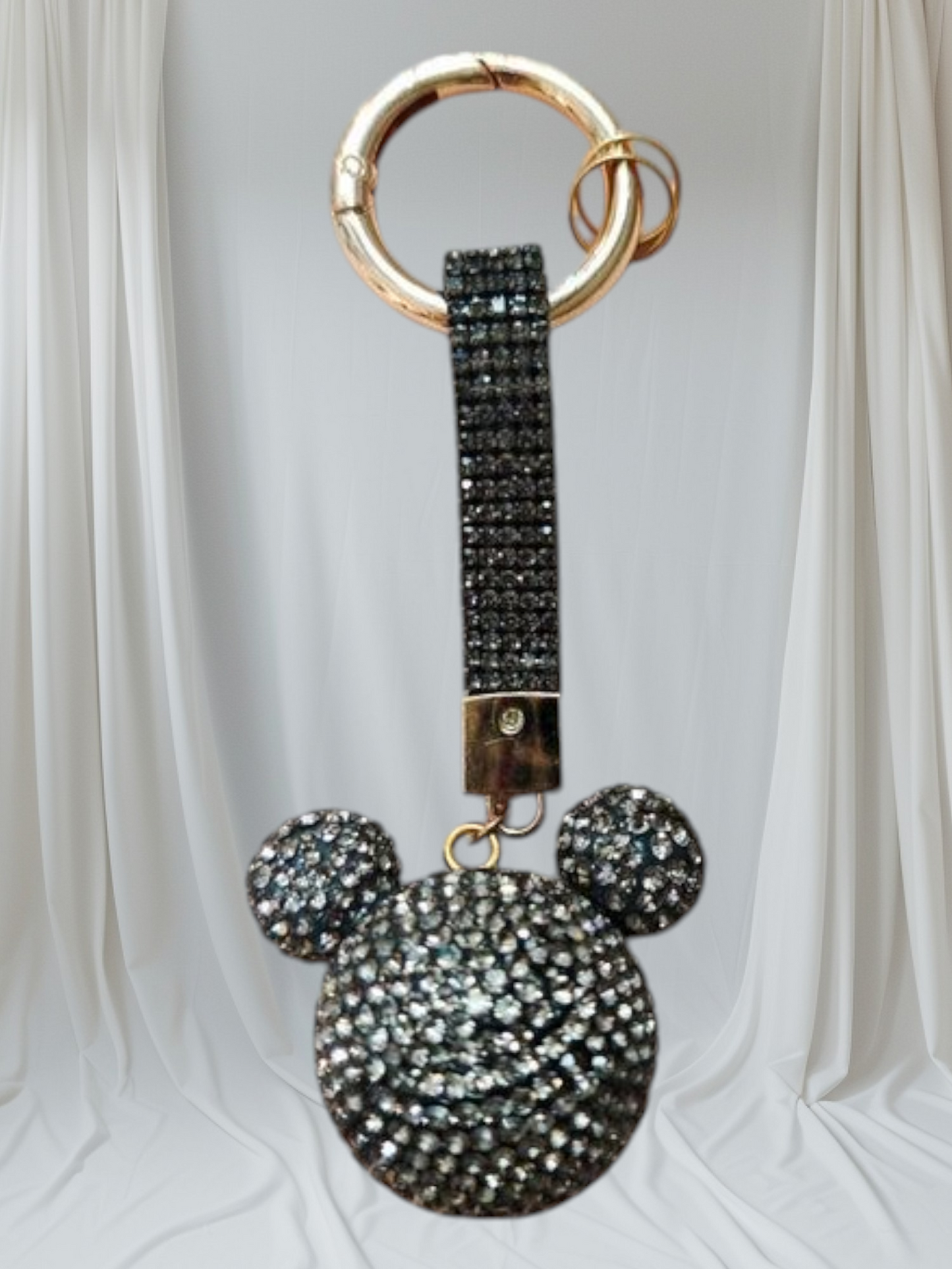 Porte clés tête de Mickey strass