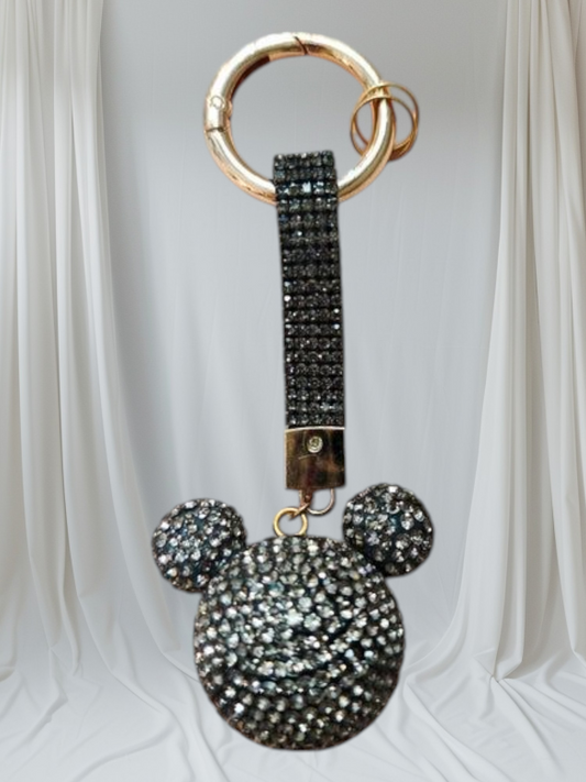 Porte clés tête de Mickey strass