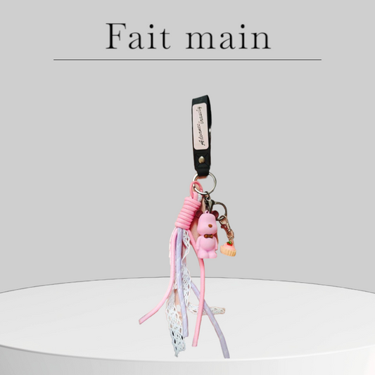 Porte clés chien fait main