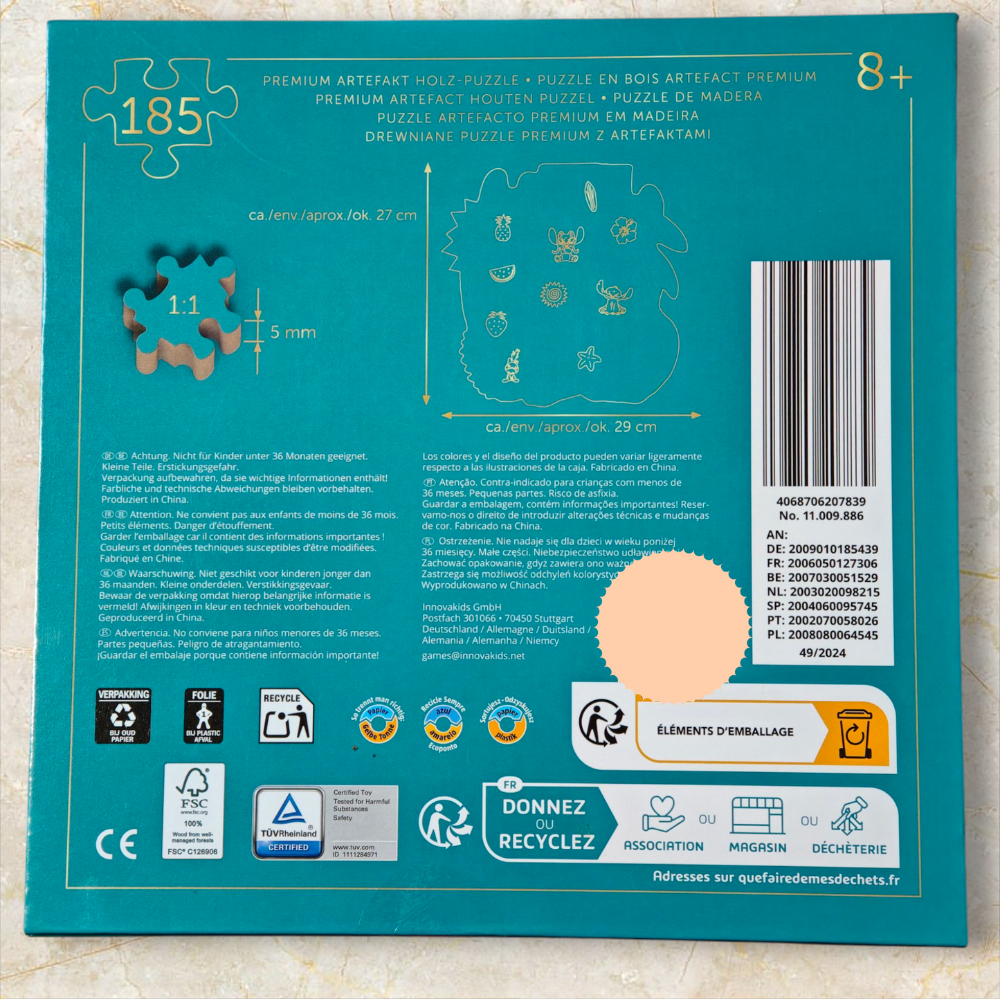 Puzzle bois premium stitch