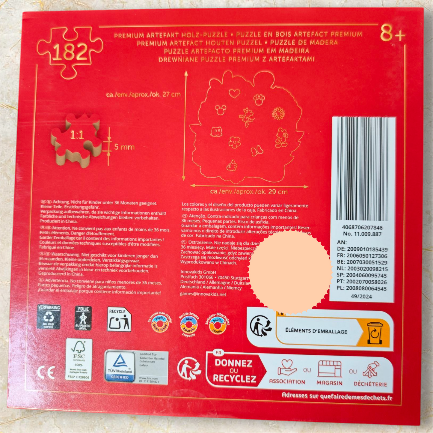 Puzzle bois premium mickey